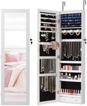DUMOS 6 LEDs Mirror Jewelry Cabinet