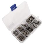 Ladieshow Woodruff Key Kit,80Pcs Stainless Steel Semicircular Woodruff Key set with storage Box,Assortment Various Sizes(10pcs per Size)