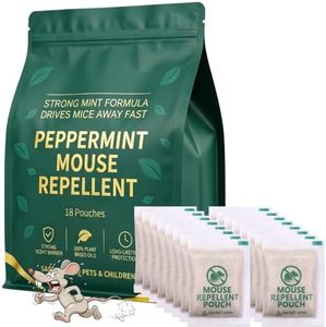 Peppermint Oil Mouse Repellent Pouches, 18-Pack Peppermint Rodent Repellent