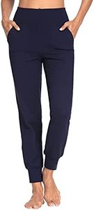 MOVE BEYOND Buttery Soft Women's Joggers Pants with 4 Pockets Active Sweatpants High Waist Workout Yoga Lounge Pants, Blue, XL