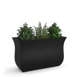 Mayne Valencia 36in x 16in Rectangle Planter - Black - 36in x 16in x 22in - with Removable Plug, Polyethylene (5875-B)