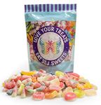 Large Recyclable Resealable Pouch of Vegan Sour & Fizzy Sweet Assortment Pick n Mix Gift Bag - Large Bag of Sour, Chewy, Gummy, Candy, Jelly Treats - Halal & Vegetarian friendly