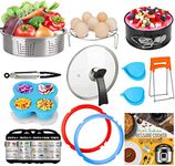 Nice Kitchen 3-Quart-Accessories-Set with Tempered Glass Lid Sealing Rings for Instant Pot Mini 3, Including Steamer Basket Springform Pan Egg Rack Trivet Works with 3 Qt Instapot, Cookbook, Cover