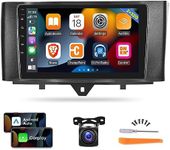 [2G+32G] Car Radio for Mercedes Benz Smart Fortwo 2011-2015, 9 inch Android Touch Screen Car Stereo, Apple Carplay/Android Auto/1080P/Bluetooth/WiFi + AHD Backup Camera + MIC