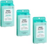 VOESH Pedi in a Box 4 Step Eucalyptus Energy Boost - 3 Pack, Pedicure Set, At-Home Pedicure, Spa Pedicure, Foot Soak, Foot Scrub, Pedicure Foot Spa