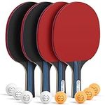 Glymnis Ping Pong Paddles Set of 4 