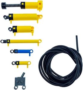 SEEMEY 8Pcs Pneumatic-Parts, Pneumatic-Pump, Pneumatic-Cylinder,Pneumatic-Tube, Pneumatic-Valves, Pneumatic-Handpump, Pneumatic-Pack compatiable with Lego Technic