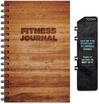 Global Printed Products Workout Fitness Journal Nutrition Planners: Clip-in Bookmark, Sturdy Binding, Thick Pages & Laminated Protective Cover (Brown)