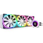 NZXT Kraken Z73 RGB 360mm - RL-KRZ73-RW - AIO RGB CPU Liquid Cooler - Customizable LCD Display - Improved Pump - Powered by CAM V4 - RGB Connector - Aer RGB 2 120mm Radiator Fans (3 Included) - White