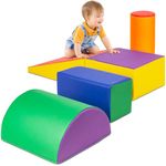 Best Choice Products Soft Foam Climbing Blocks for Toddlers & Babies, 5-Piece Soft Play Climber Set, Crawl & Climb Activity Playset, Toddler Climbing Toys for Indoor Playground - Multicolor