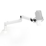 Elgato Wave Mic Arm LP White - Premium Low Profile Microphone Arm with Cable Management, Desk Clamp, Versatile Mounting and Fully Adjustable, perfect for Podcast, Streaming, Gaming, Home Office