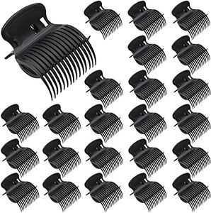 24 Pinzas Rizador de Pelo Pinzas para Rulos Calientes Pinzas para Rizadores de Pelo Pinzas ​Rodillo de Repuesto para Mjeres y NiñAs (24 Negro)