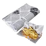 120 Sheets of Food Wrapping Paper, Printed greaseproof Paper, Multifunctional Waterproof pad Paper, Retro Sandwich Paper, Used for Fried Chicken and French Fries (22 * 22cm)