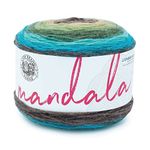 Lion Brand Yarn Mandala Yarn, Multicolor Yarn for Crocheting and Knitting, Craft Yarn, 1-Pack, Dragon