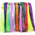 LURELINK-Flashabou-Fly-Tying-Materials-Making-Flies-Jig-Fishing-Lure-Supplies 12&24 Colors Crystal Krystal Flash String Holographic Ripple Saltwater Freshwater (24-Color Combinations)