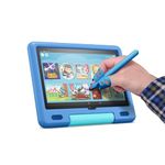 Kid-Friendly Stylus Pen No-Battery for Touch Screen Compatible with iPad/Fire/Kindle/iPhone/Android Tablets and Phones, Universal Capacitive Stylus with Safe Round Soft Tips, Blue