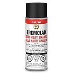 TREMCLAD High Heat Enamel Spray Paint in Flat Black, 340g