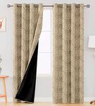 Ultimate Trends Premium Polyster Floral Digital Printed 90% Blackout Grommet Curtain for Window, 5 Feet, Pack of 2 (UTCR-1765_B_BC_5_Peanut Brown)