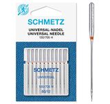 SCHMETZ Domestic Sewing Machine Needles | 10 Universal Needles 130/705 H Needle Size 80/12 | Suitable for a Wide Range of Fabrics | Can be Used on All Conventional Household Sewing Machines