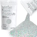 Glitter Paint for Walls Silver Holographic Additive Emulsion Latex Acrylic Sparkles Interior Painting 100g / 3.5oz