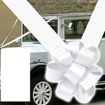 Ribbon and Bows Wedding CAR Decoration.5 Large Bows and 8M Ribbon (White)