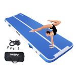 Dwzdd Gymnastics Air Mat 10ft/13ft/16ft/20ft Tumbling Mat Inflatable Gymnastics Tumble Track for Home/Gym/Training/Cheerleading/Water with Electric Pump