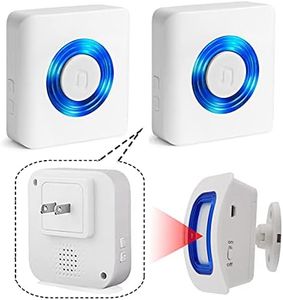 Caregiver Pager Indoor Motion Sensor Alarm Room Bed Alarms and Fall Prevention for Elderly Dementia Patients/Mailbox Alert Device for Home (2 Pager+1 Sensor)