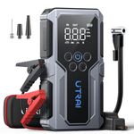 Portable Car Jump Starter with Air Compressor, UTRAI 4000A 150PSI Battery Booster Pack with Jumper Cables LED Lights Car Battery Booster Jump Starter 12V Car Booster Jump Starter(8.5L Gas/6.5L Diesel)