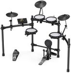 NU-X | DM-210 Mesh Digital Drum Kit – Complete 15-Piece Electronic Drum Set with Dual-Zone Mesh Pads, Bluetooth Connectivity, Recording, MIDI, Drum Coach, and 15 Customizable Sound Sets