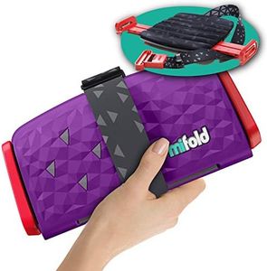 New Mifold Comfort Grab-and-go Car Backless Booster Seat-Compact and Portable for Every Day, Carpooling, Travel, Royal Purple