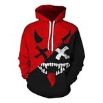 ZUREGO Men's Hoodie | Women Men 3D Printed Rock Hoodies - Christmas Hip Hop Funny Hoodie Sweater Hoodies, Rock Hoodies Casual Street for Shop Sports Red