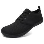 WateLves Mens Womens Water Shoes Wide-Toe Breathable Comfortable Quick Dry Minimalist Barefoot Shoes, Black, 13.5 Wide Women/12 Wide Men