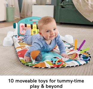 Fisher-Price Kick & Play Piano Gym – Blue Baby Activity Mat