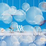 ontigola 24Pcs Inflatable Crystal Clear Beach Balls 5in 12in 16in Hang Beach Balls for Boys Girls Swimming Pool Theme Party Ball Skip Balls for Swimming Outdoor Summer Water Balls