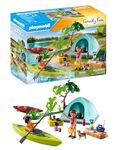 Playmobil 71425 Family Fun Campsite with Campfire, exciting outdoor adventure at the campsite, canoeing and campfires, fun imaginative role-play, playsets suitable for children ages 4+