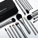 Professional Makeup Brush Set, Eigshow Makeup Brushes for Foundation Face Powder Blending Blush Bronzer Eyeliner Eye Shadow Brows with Case Best Birthday Gift for Women Travel Brushes(PRO 18pcs Grey)