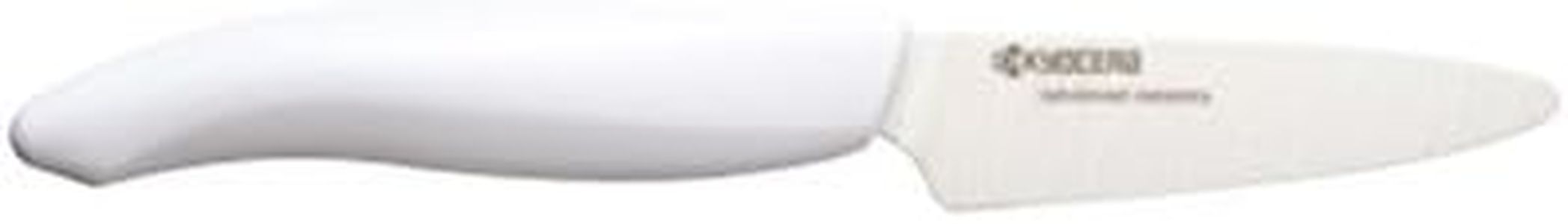 KYOCERA FK-075 WH EU, pelar, 7,5 cm, Cuchilla de cerámica de circonio, Afilado a Mano, Ligero, no corrosivo, sin Transferencia de Sabor, Apto para lavavajillas, Mango Blanco