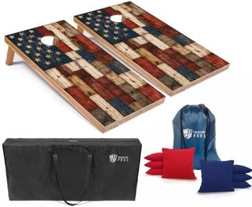 Tailgating Pros Regulation Cornhole Board Set, Lightweight Outdoor Game | Cornhole Set with 8 Bags & Carrying Case, Classic Bean Bag Toss Family Game for Yard, Travel, Parties, Camping & Tailgates