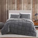 Eddie Bauer Sherwood Sherpa Comforter Set, Full/Queen, Grey