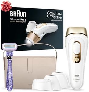 Braun IPL Long-lasting Hair Removal System for Women and Men, NEW Silk Expert Pro 5 PL5347, Head-to-toe Usage, for Body & Face, Alternative to Salon Laser Hair Removal, With 3 Extra Caps