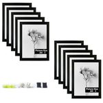 Art Street A4 Size Certificate, Document Photo frames Set Of 10 For Home Decoration, Living Room, Office Decoration (Black, Size: 8" x 12")