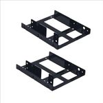 WiredCom® |2 Pcs| 2.5 to 3.5 Bay Internal Hard Disk HDD SSD Bracket Hard Drive Dual Desktop SSD Mounting Bracket Trey