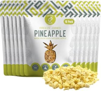 Crispy Craze Freeze Dried Pineapple (24 Snack Sized Bags, 0.52 oz Each), Pineapple Fruit Crisps, Non GMO, Healthy Snack, No Added Sugar & Additives, 100% Natural, Allergen Free, School Safe