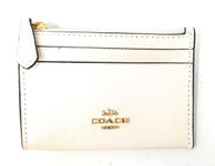 COACH Women's Mini Skinny ID Case, Crossgrain Leather - Chalk, Cardcase