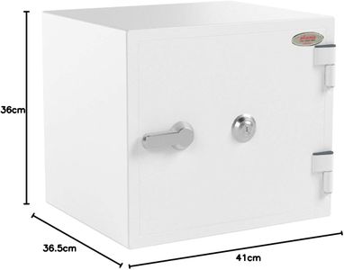 Phoenix Titan Fire & Security Safe – Key Lock, 19L, White, 28kg