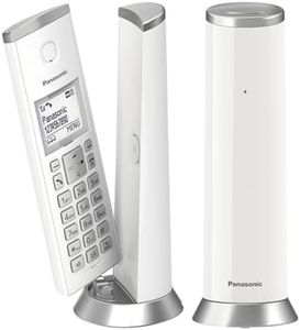 Panasonic KX-TGK222 Designer Cordless Phone, with answerphone, call blocker and do not disturb mode - White