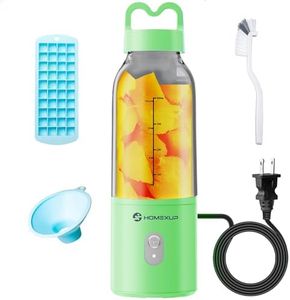 Portable 14OZ Juicer， High-Powered at 175W for Smoothies, Ice Blending, Juicing, and Food Processing ， Compact, Convenient, and Versatile (Green)