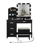 Quimoo Vanity Desk with Mirror and 