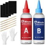 GDDP 5 Minute Epoxy Glue 8.8oz, Tough Durable Clear Epoxi Adhesives Fast Repair, 2 Part Epoxy Glue Quick Cure Clear for Metal, Wood, Plastic, Glass, Cerami