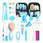 Baby Healthcare and Grooming Kit for Newborn Kids, 19PCS Upgraded Safety Baby Care Kit, Newborn Nursery Health Care Set, Baby Electric Nail Filer Kit, Infant Baby Care Products (Blue)